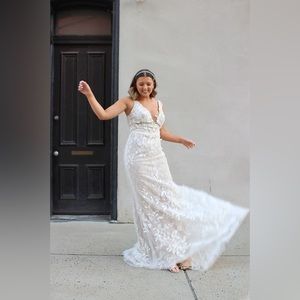 Melissa Sweet White Lace Wedding Dress